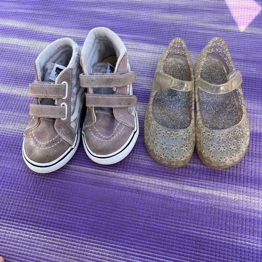 Vans And jelly shoes both size 9